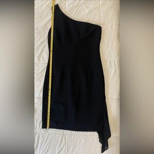 Linea Domani Black Asymmetrical Cocktail Dress - size 10
